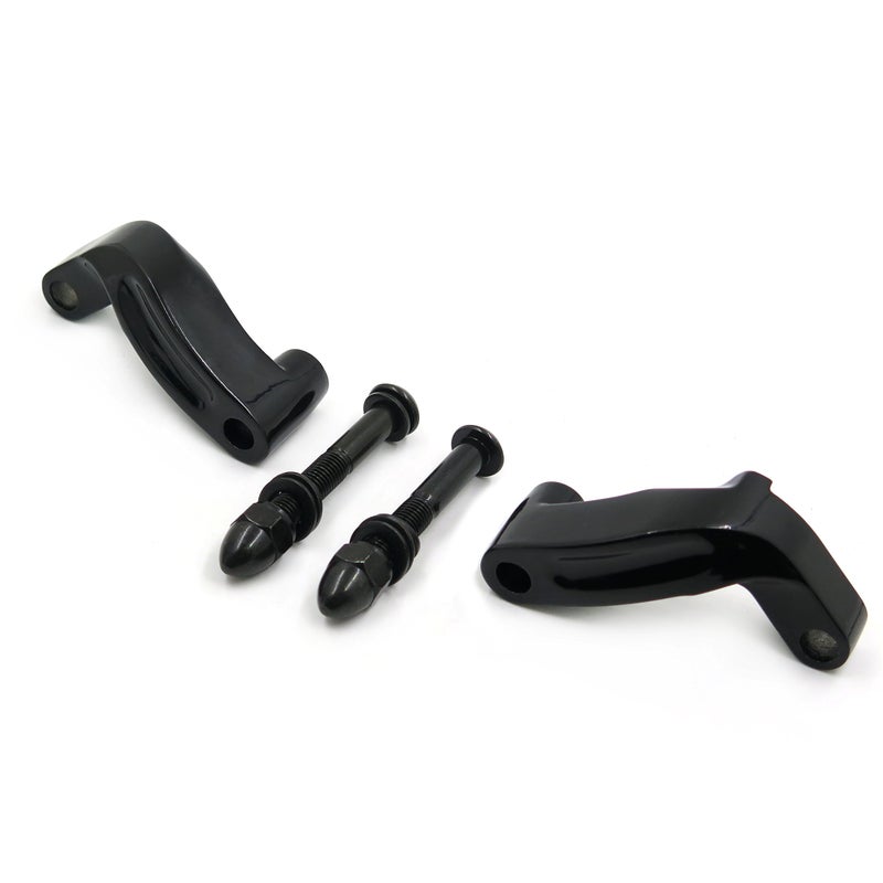 SMT-MOTO SMT- Black Aluminum Alloy Mirrors Mount Adapter Compatible With H-D Fat Bob Softail Dyna Cvo Softail Low Rider Motorcycle [P/N: MT387-BK] [B00RNIVMYK] - Image 3